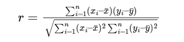 Correlation formula